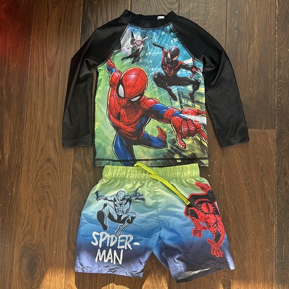 H&M 2 sets swimming trunks and rashguard. 2-4y - Picture 2 of 8